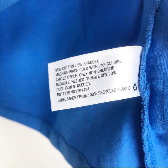 WILD FABLE | Blue Short Sleeve Cropped Tee Cutout Choker Style Women’s Size M - Picture 8 of 10